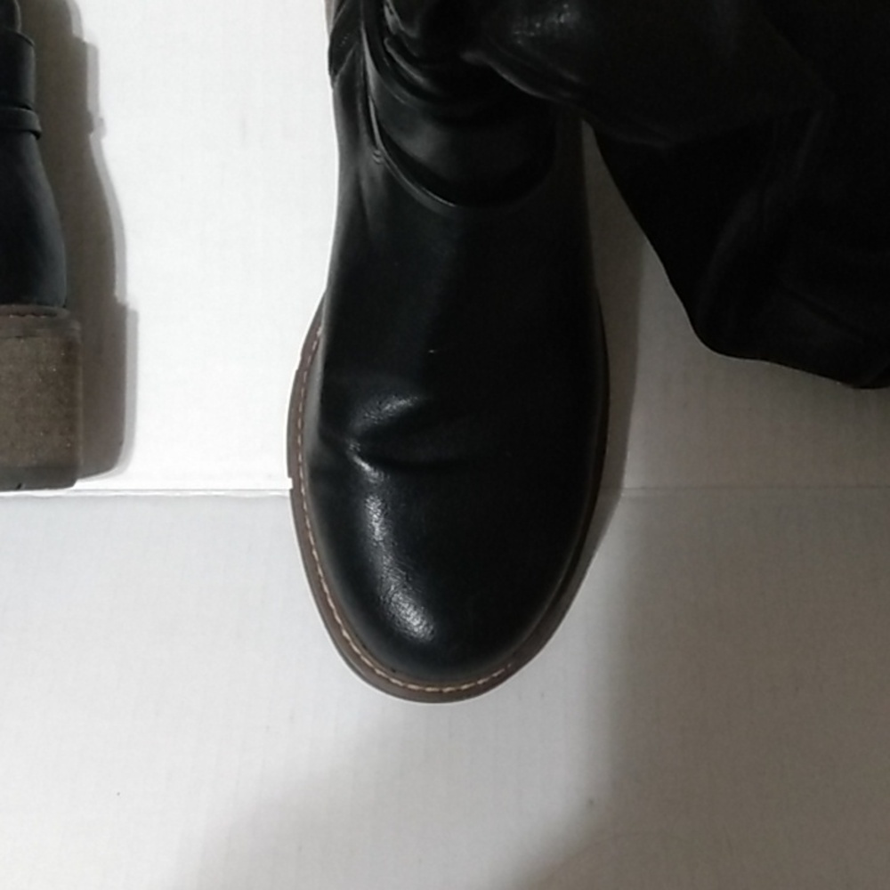 Tall Black Slouch  White Mountain crammers Boot 8.5 - Picture 8 of 16